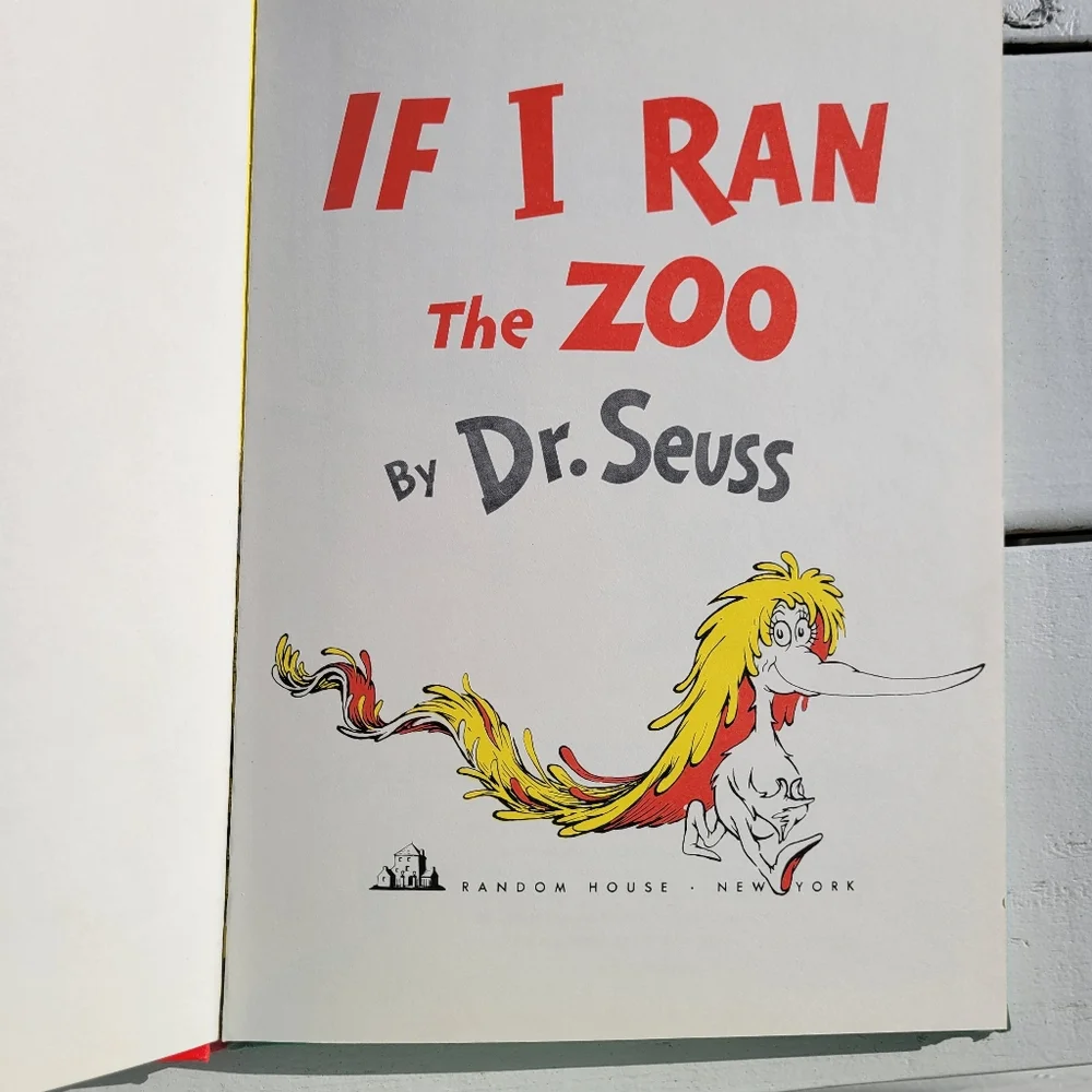 Dr. Seuss Book: If I Ran The Zoo ~ Dr. Seuss ~ 1950 Edition ~ Vintage Pop Art
